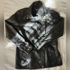 Baccini Vegan Leather Black Jacket